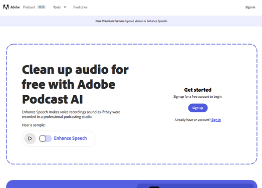 Adobe增强语音|用于清理语音音频的免费AI过滤器