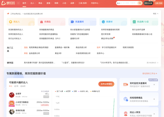 蝉妈妈数据|抖音数据分析平台提供抖音直播|短视频|抖音电商多维度抖音大数据查询