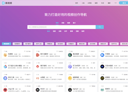 简视频|致力打造好用的视频创作导航