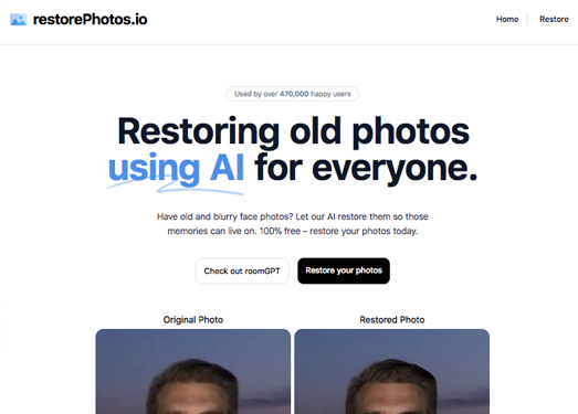 Face Photo Restorer|为所有人使用 AI修复旧照片
