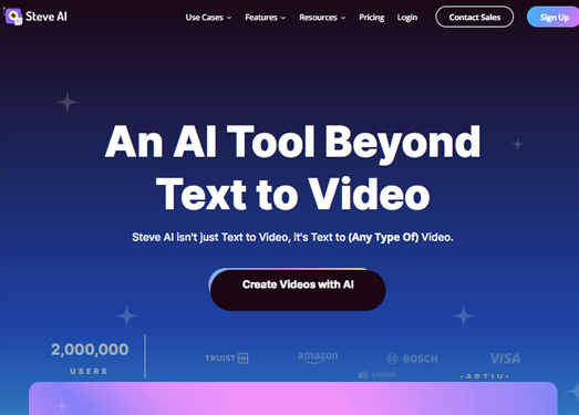 Steve.AI | 世界上最快的视频制作方式