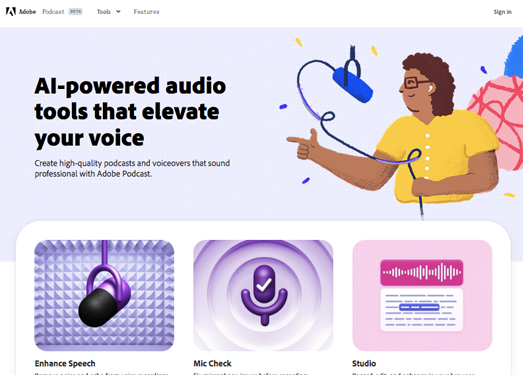 Adobe Podcast | 人工智能驱动的音频录制和编辑