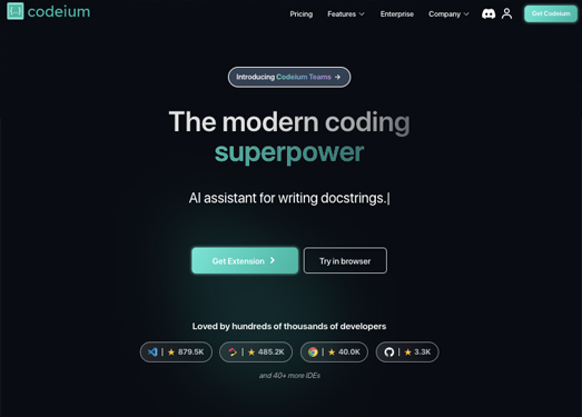 Codeium|免费的AI编程工具，智能生成和补全代码 | AI工具集